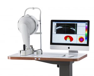 Aparelho que realiza o exame de Pentacam ou Tomografia de Córnea
