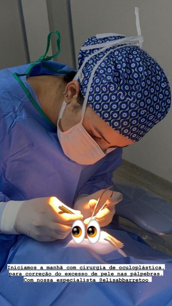 Dra. Elisa Barreto realiza cirurgia de blefaroplastia